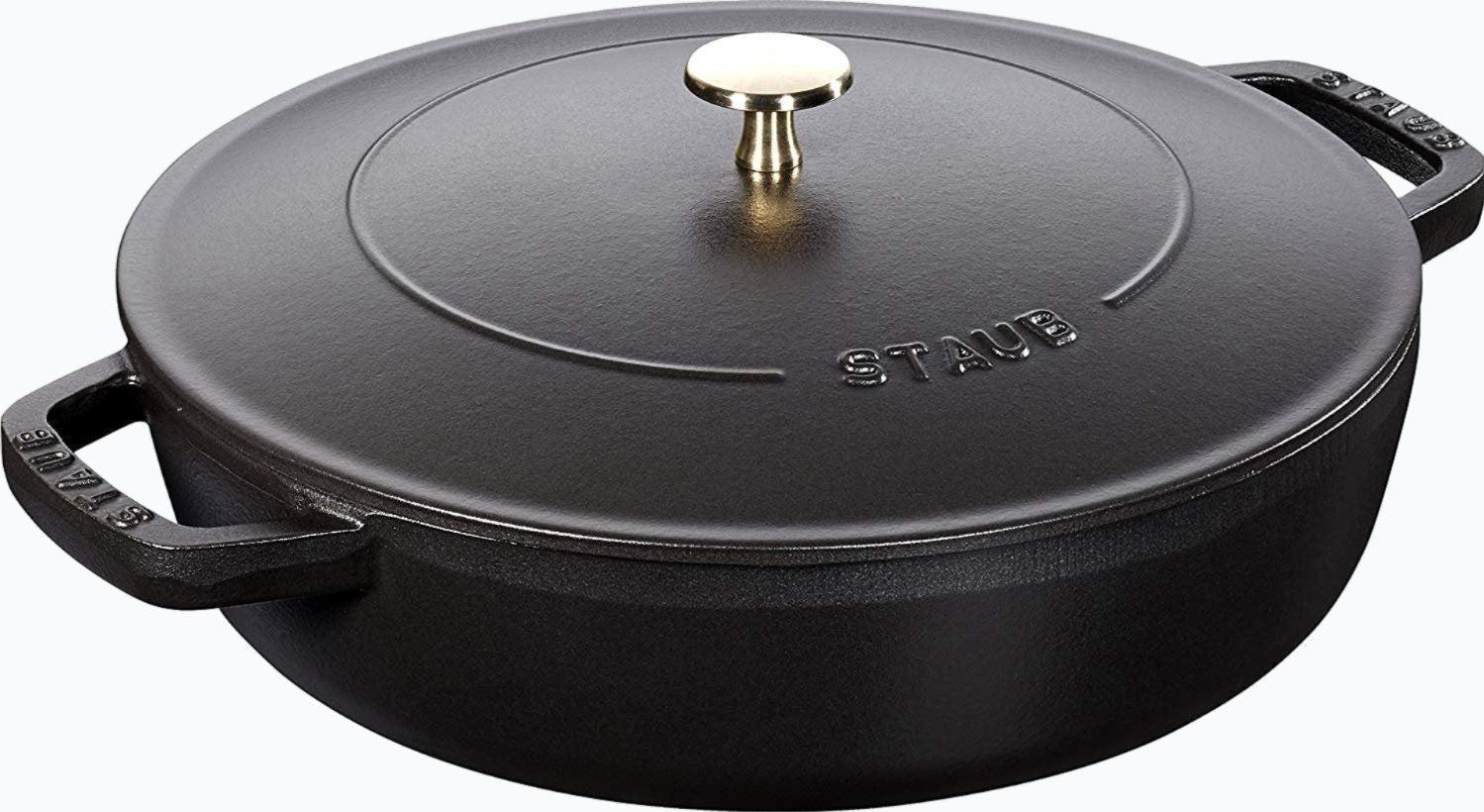 新品！Staub Braiser Shiny Black 24cm 新品！Staub Braiser Shiny Black 24cm ブレイザー