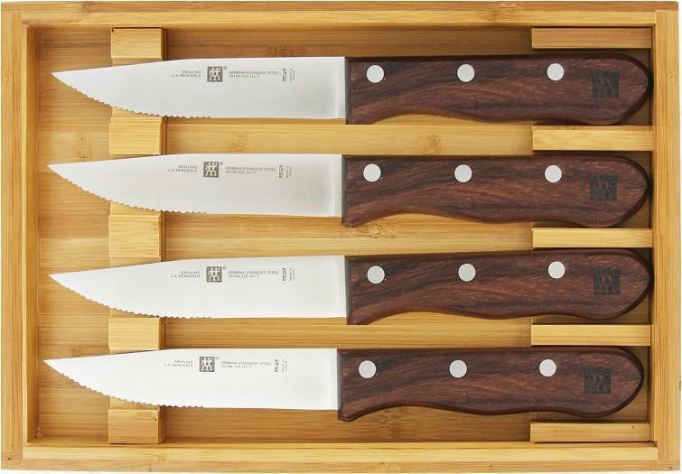 CHEFMATE 12-pc kitchen knife set inc 4 steak knives, block, and steel -  household items - by owner - housewares sale 