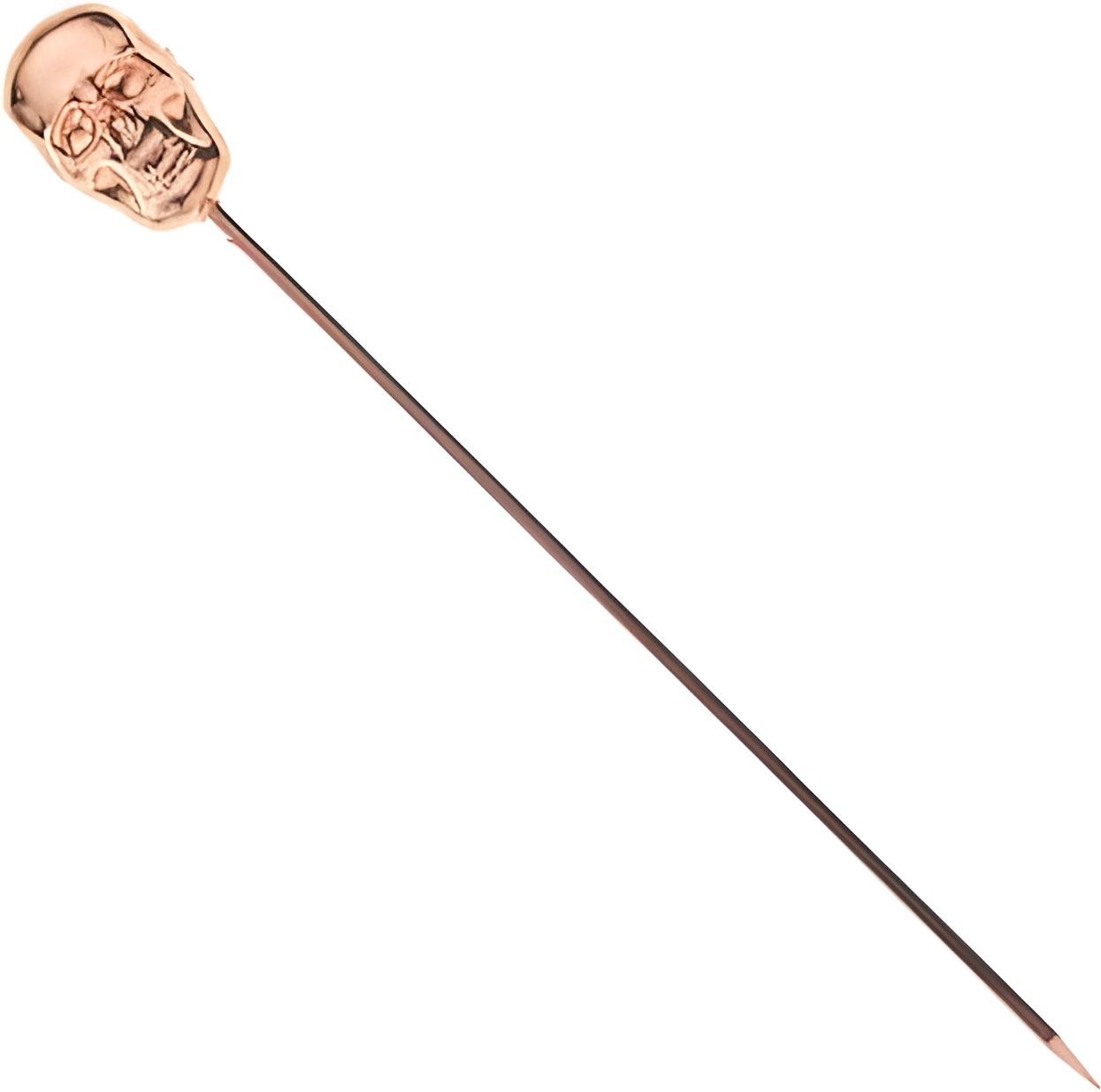 Barfly - 4.37" Copper-Plated Stainless Steel Skull Top Cocktail Pick - M37064CP