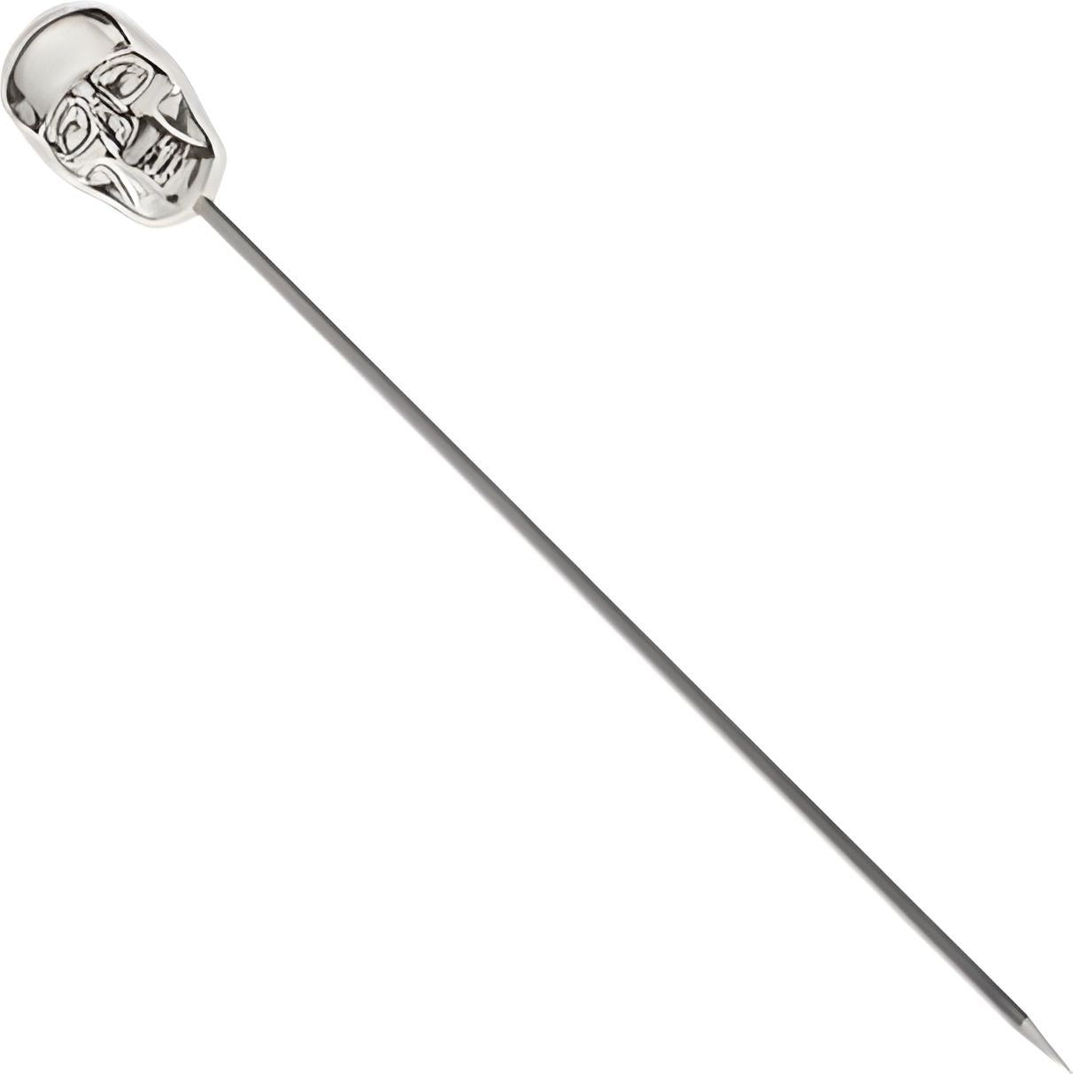 Barfly - 4.37" Stainless Steel Skull Top Cocktail Pick - M37064