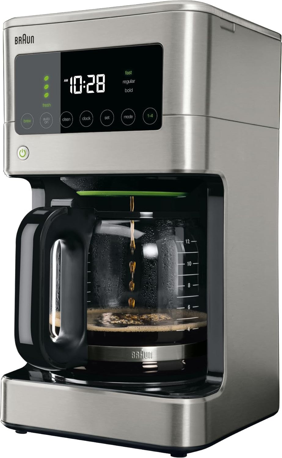 Braun 12 Cup BrewSense Digital Drip Coffee Maker Stainless Steel