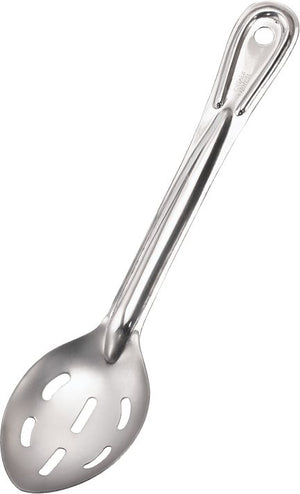 Browne - 11" Stainless Steel Slotted Serving Spoon - 2754