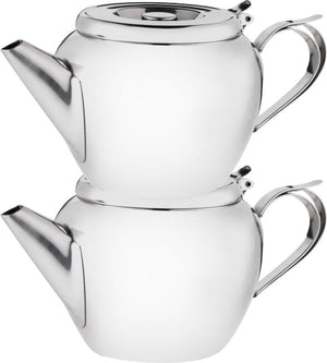 Browne - 48 Oz Stainless Steel Apple Shape Stackable Tea Pot - 515154