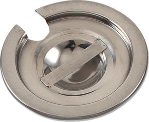 Browne - 6.3" Stainless Steel Notched Cover for One-Ninth Size Steam Table Pan - 575599