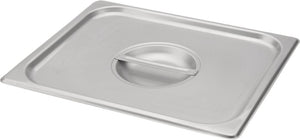 Browne - 6.3" Stainless Steel Solid Cover for One-Ninth Size Steam Table Pan - 575598