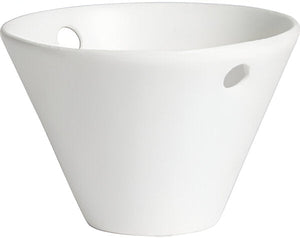 Bugambilia - Classic 1.8 Qt Medium Round White Ice Bucket With Elegantly Textured - IBR03WW
