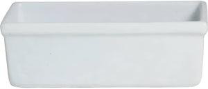 Bugambilia - Classic 236.71 Oz White Rectangular Salad Bar Bowl With Elegantly Textured - IU014WW