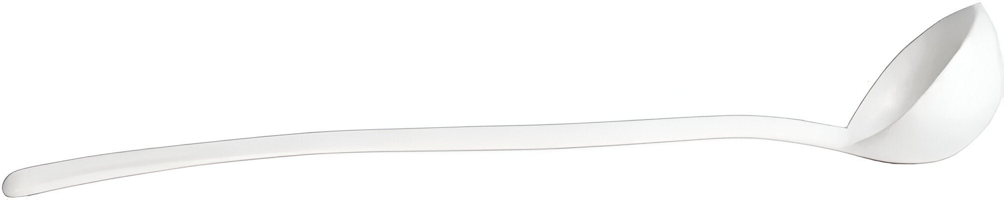 Bugambilia - Classic 3.04 Oz Large White Fiji Ladle With Elegantly Textured - SD013WW