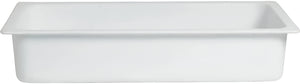 Bugambilia - Classic 3.3 Qt White Rectangular Half Size Long Food Pan With Elegantly Textured - IH2/4WW