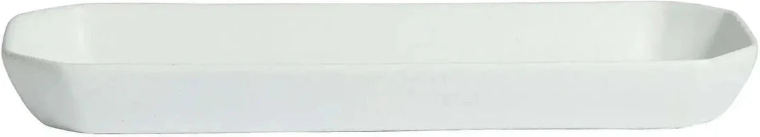 Bugambilia - Classic 3.7 Qt White Octagonal Tray With Elegantly Textured - PU304WW