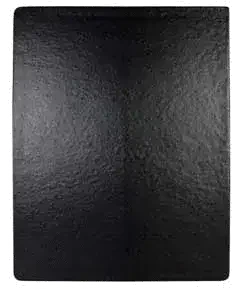 Bugambilia - Mod 10.82" x 13.25" Black Resin Coated Solid Half Tile - T0BF15-MOD