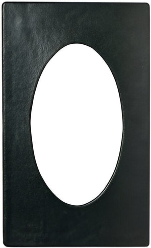 Bugambilia - Mod 21.69" x 13.25" Black Resin Coated Single Tile with One Oval Opening Fits for CO007 - T0B5-MOD