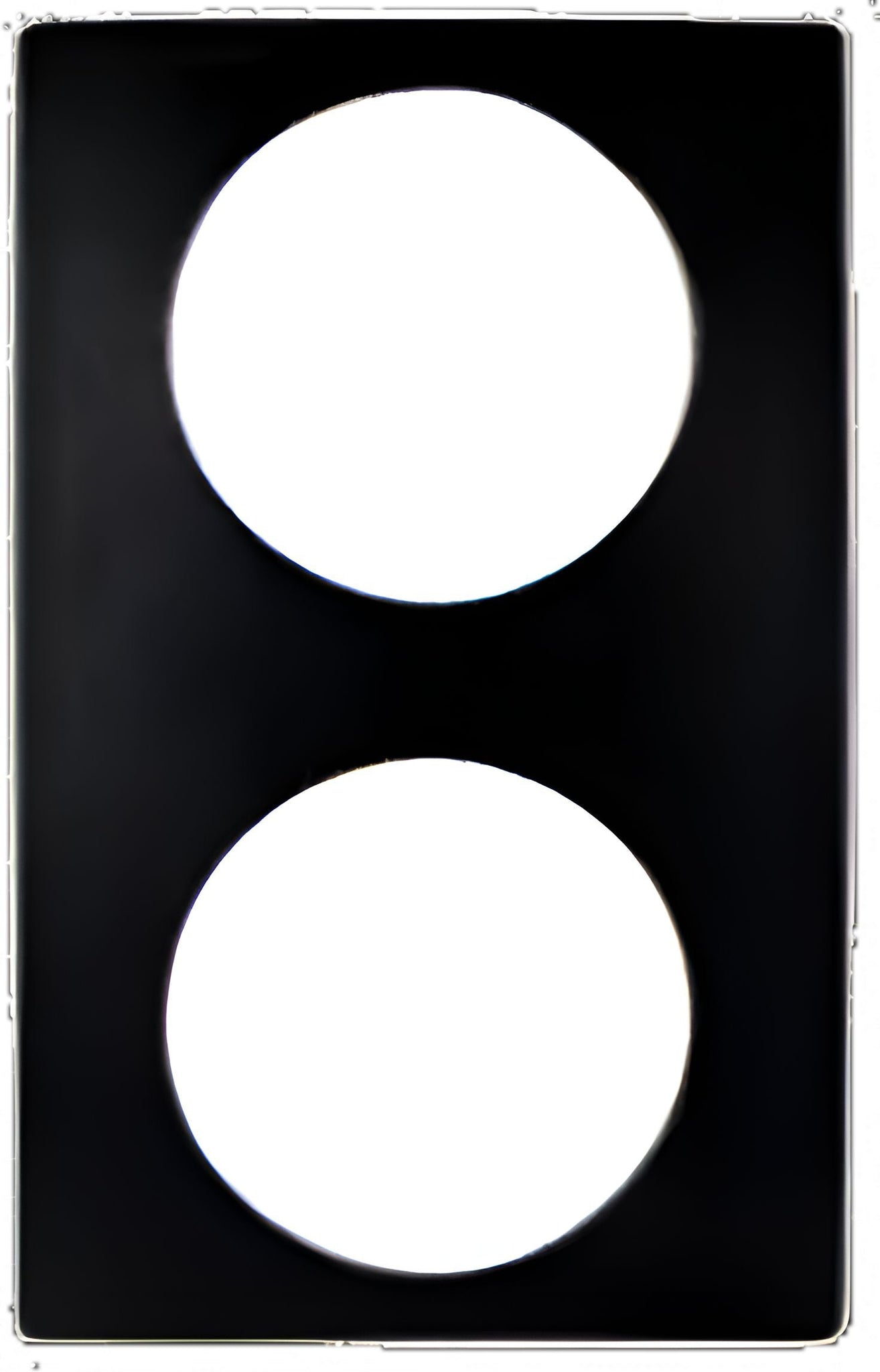 Bugambilia - Mod 21.69" x 13.25" Black Resin Coated Single Tile with Two Round Openings Fits for TFRD24 - T0B7-MOD