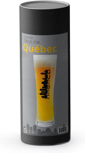 Cuisivin - 16.9 Oz Skyline Quebec Beer Glass with Tube - 8621QUE