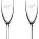 Cuisivin - 7.5 Oz 50th Anniversary Champagne Flute Glass, Set Of 2 - 8465AN50