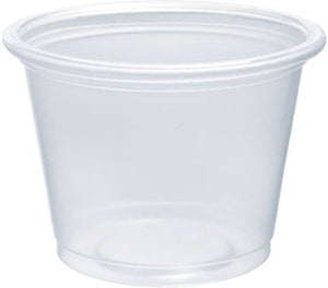 Dart - 1 Oz Clear Plastic Portion Cups, 2500/Cs - 100PC