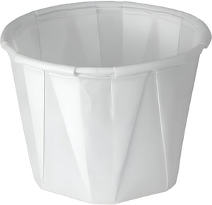 Dart - 1 Oz Solo White Paper Portion Cups, 250/Cs - 100-2050