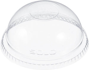 Dart - 10 Oz Clear Dome Lid No Hole fits Cold Plastic Cups, 1000/cs - DNR610