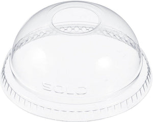Dart - 12 Oz Clear Dome Lid 1" Hole fits Plastic Cups, 1000/Cs - DL140N