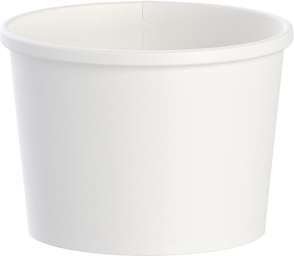 Dart - 12 Oz Paper White Soup Container, 500/Cs - Z36