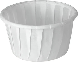 Dart - 1.25 Oz Solo White Paper Portion Cups, 250/Cs - 125-2050