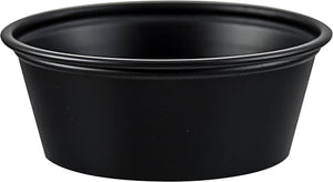 Dart - 1.5 Oz Solo Souffles Black Plastic Portion Cups, 5000/Cs - P150E