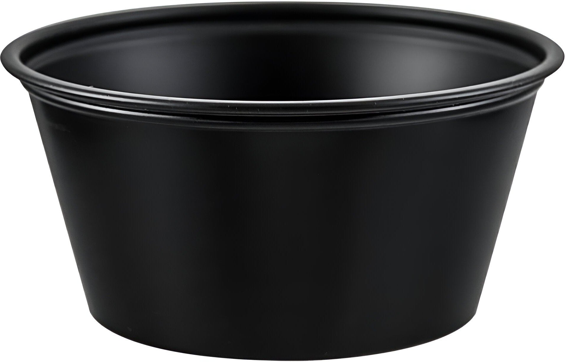 Dart - 3.25 Oz Solo Souffles Black Plastic Portion Cups, 250/Cs - P325BLK
