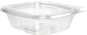 Dart - 8 Oz Clear PET Plastic Tamper Evident Container with Flat Lid, 200/Cs - CH8DEF