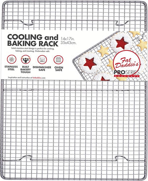 Fat Daddio's - 14" x 17" Stainless Steel Heavy Duty Cooling, Roasting, Grilling Rack - CR-1417