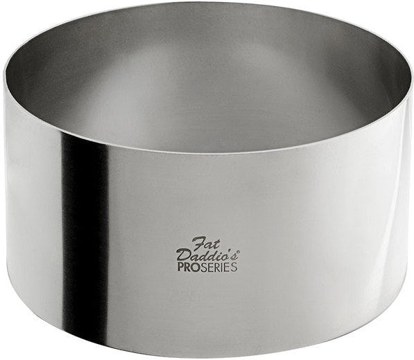 Fat Daddio's - Pro Series 6" x 3" Stainless Steel Round Cake & Pastry Rings - SSRD-6030