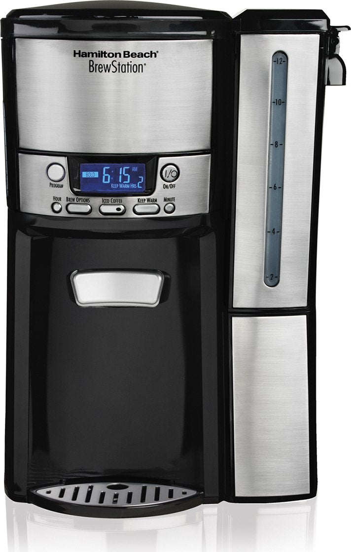 Hamilton Beach 12-Cup Black Programmable Front-Fill Coffee Maker with Thermal Carafe 46391