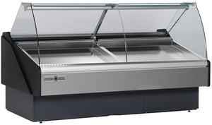 Hydra-Kool - 40" Seafood Case Curved Glass Self-Contained - KFM-SC-40-S