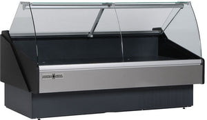Hydra-Kool - 60" Fresh Meat Case Curved Glass Self-Contained - KFM-CG-60-S
