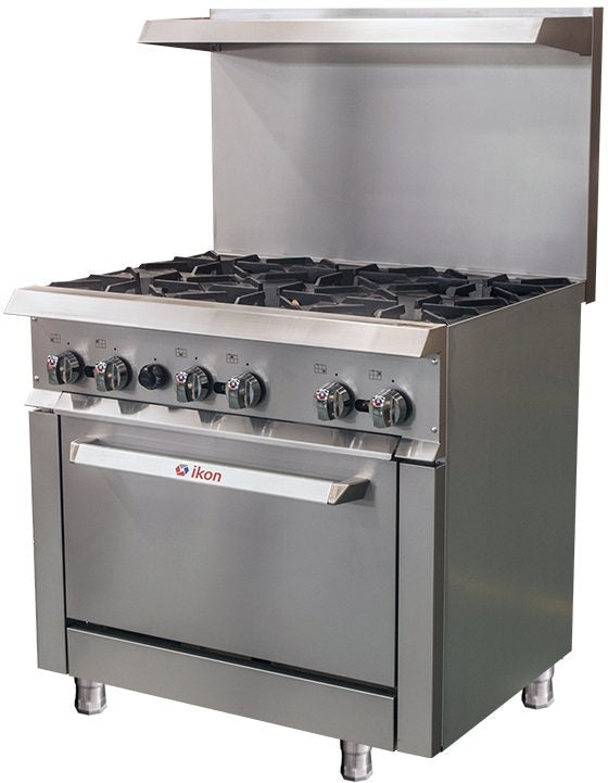 IKON COOKING 6 Burners Gas Range With Oven IR636 ChefSupplies.ca