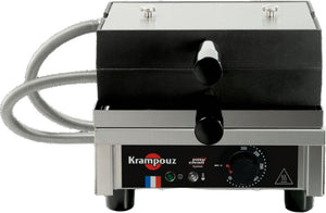 KRAMPOUZ - 4" x 7", 240 V Single Liège Waffle Maker, 180° Opening - WECDHAAT