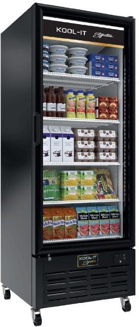 Kool-It - Signature - 9.4 Cu Ft. Black Merchandiser Refrigerator - LX-10RB