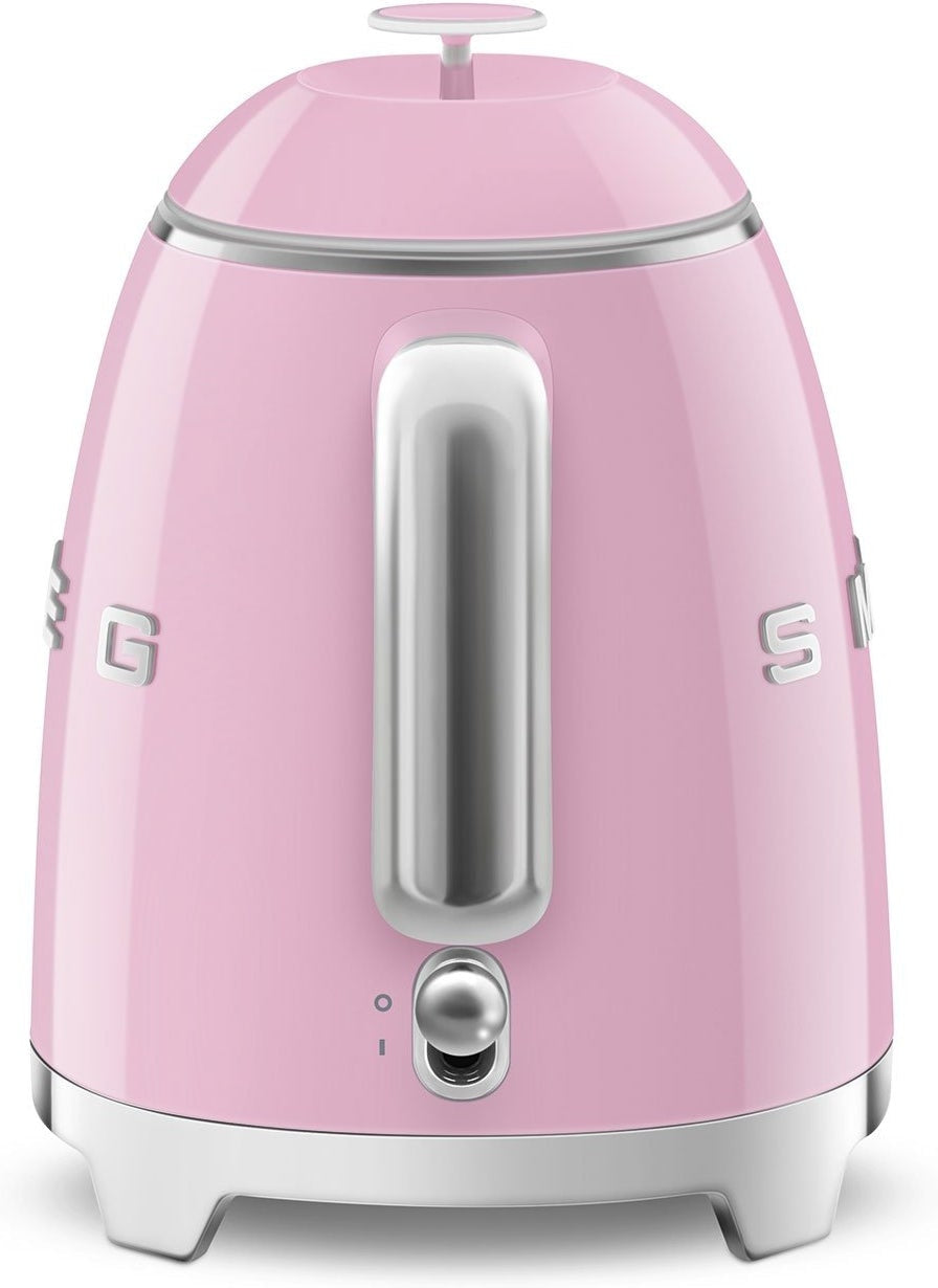 Smeg L 50's Style Mini Kettle with 3D Logo Pastel Pink