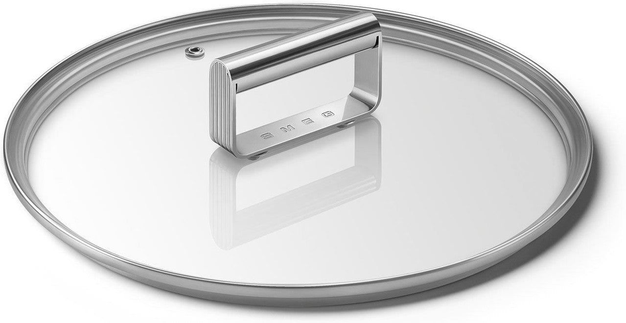 Smeg - 9.5″ Flat Tempered Glass Lid With Stainless Steel Rim - CKFL2401