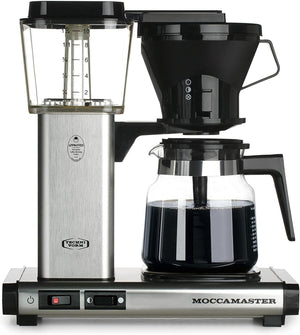 Technivorm - Moccamaster KB 40 Oz Brushed Silver Coffee Maker with Glass Carafe - 59691