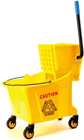 TiSA - 21 Qt Yellow Sidepress Wringer Bucket Combo, 1/cs - TS0038YE