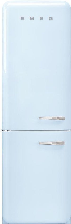 Smeg - 24" 50's Retro Style No Frost Refrigerator/Freezer Left Hinge Pastel Blue - FAB32ULPB3