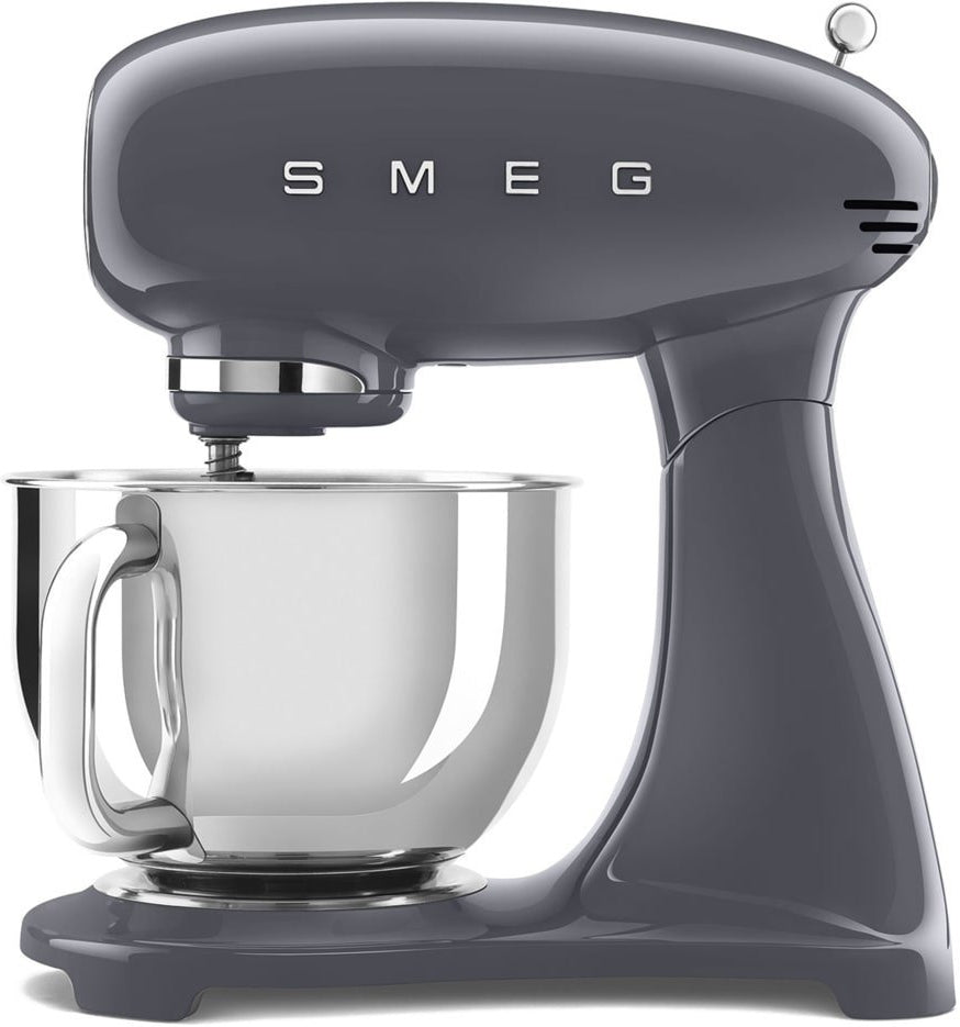 Smeg - 4.8L 50's Style Tilt-Head Stand Mixer with 3D Logo Slate Grey (5 QT) - SMF03GRUS