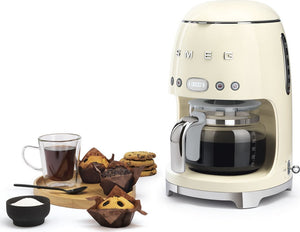 Smeg - 50's Retro Style 10 Cup Coffee Maker Cream - DCF02CRUS