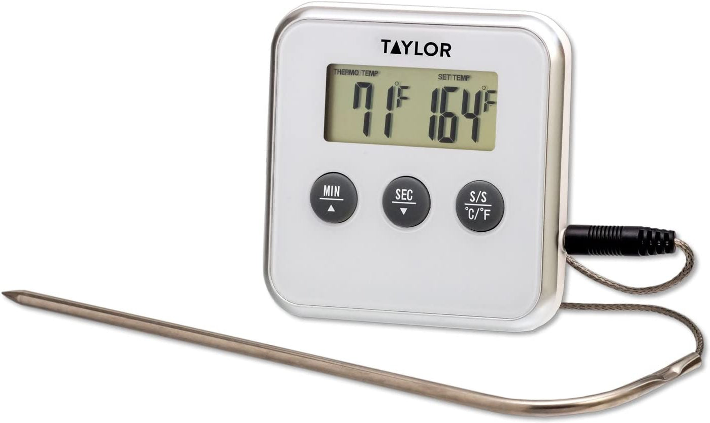Taylor Programmable Digital Probe Kitchen Meat Cooking Thermometer With  Timer : Target