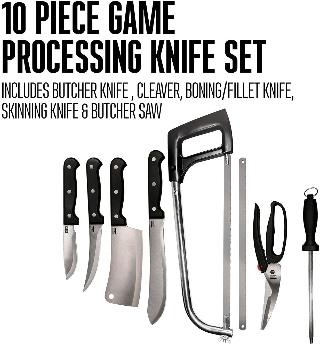 Weston Game Processing Knife 10 Piece Set