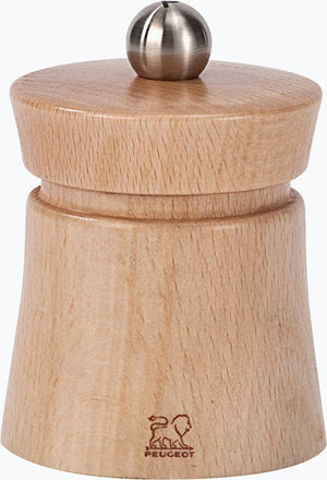 Peugeot Baya 3-Inch Natural Beechwood Salt Mill - French Made Since 1810