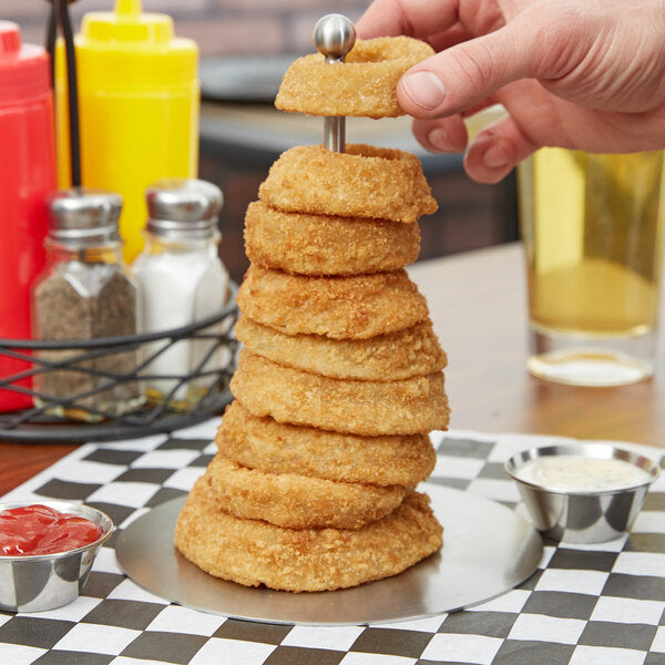 G.E.T. Enterprises - Stainless Steel 8" Onion Ring Tower - Pack of 12 - 4-81873