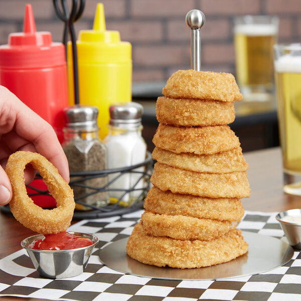 G.E.T. Enterprises - Stainless Steel 8" Onion Ring Tower - Pack of 12 - 4-81873