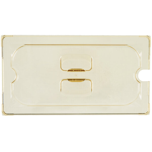 Vollrath - Third-Size Super Pan® Slotted Cover in Amber - 34300