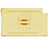 Vollrath - Fourth-Size Super Pan® Slotted Cover in Amber - 34400